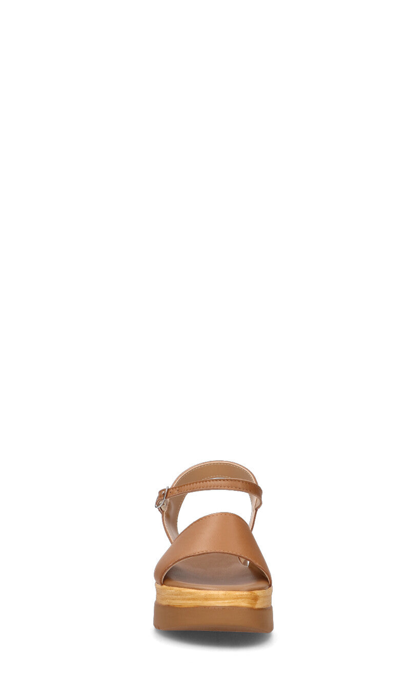 MIDELETTE Sandalo donna marrone in pelle