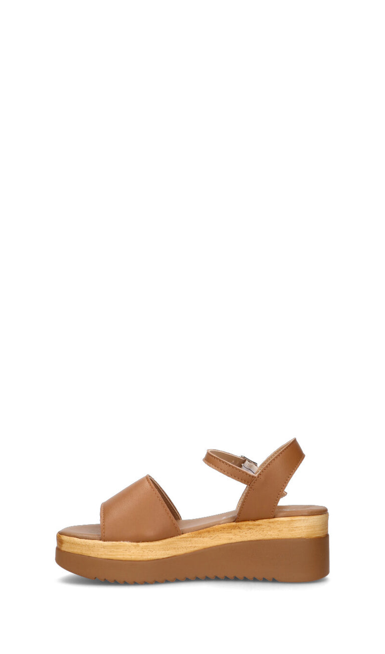 MIDELETTE Sandalo donna marrone in pelle