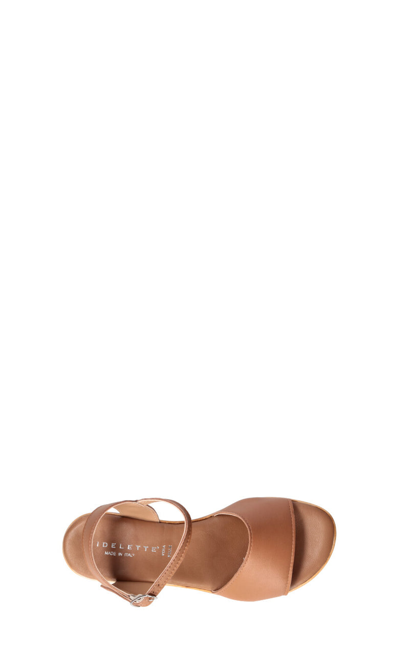 MIDELETTE Sandalo donna marrone in pelle