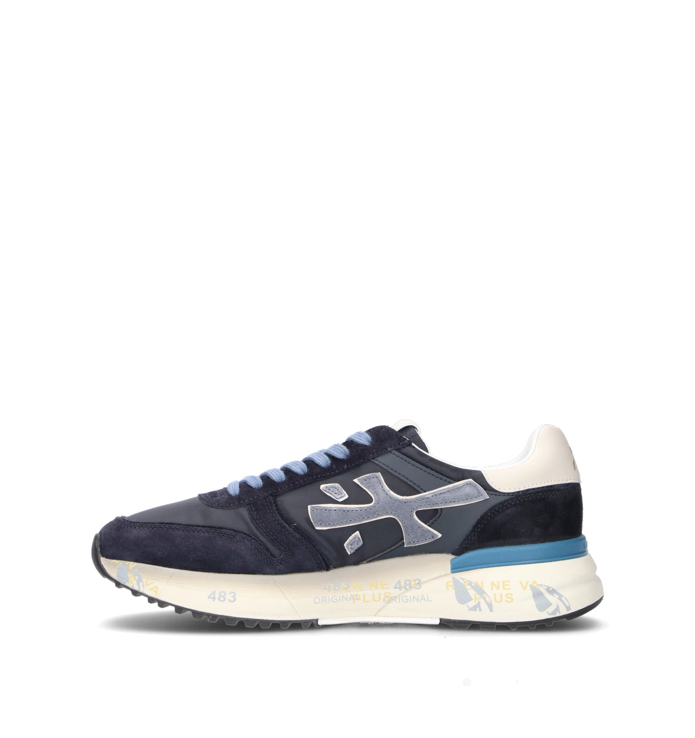 PREMIATA Sneaker uomo blu in suede