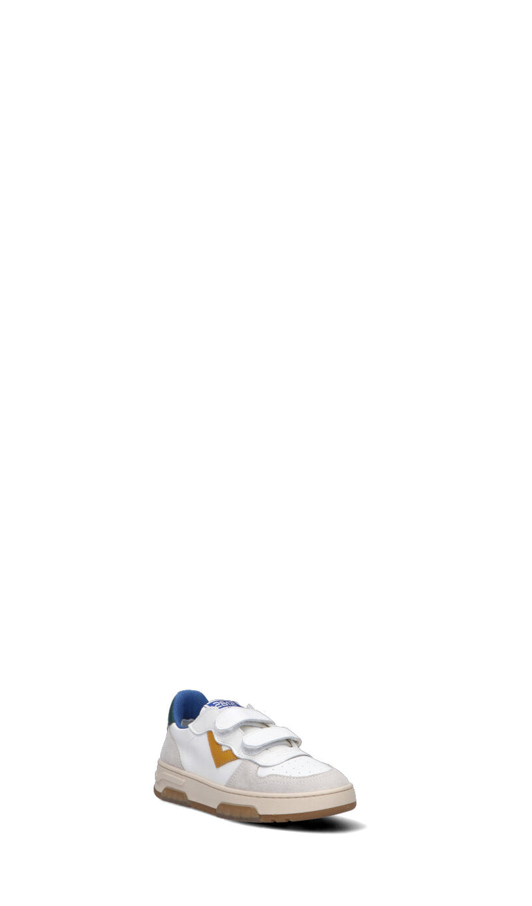 DUEBARRADODICI Sneaker bimbo bianca/blu in pelle