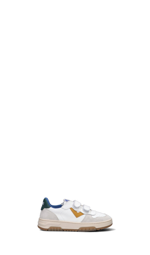DUEBARRADODICI Sneaker bimbo bianca/blu in pelle