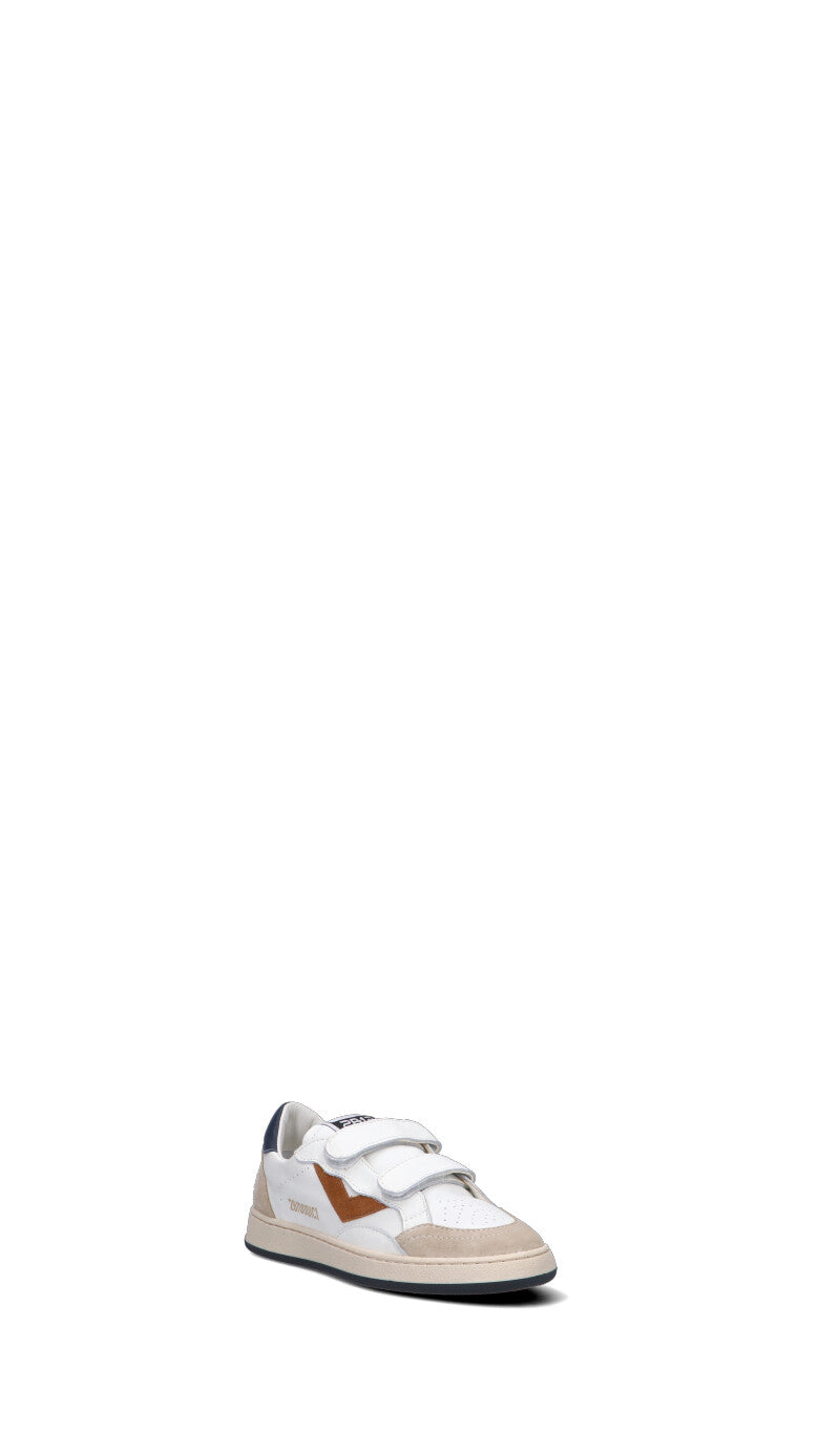 DUEBARRADODICI Sneaker bimbo bianca/blu in pelle