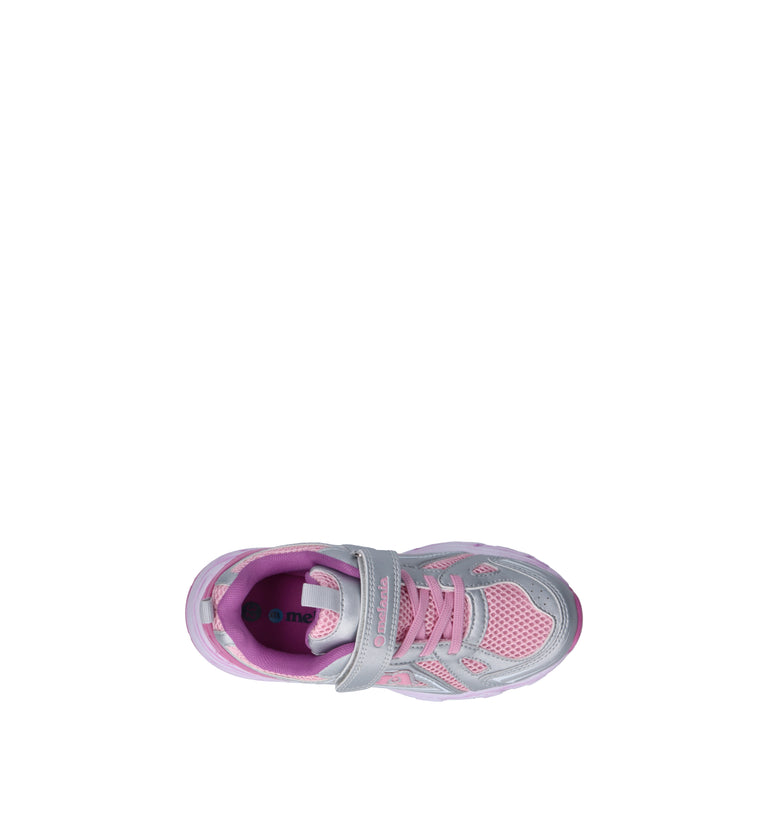 MELANIA Sneaker bimba rosa/argento