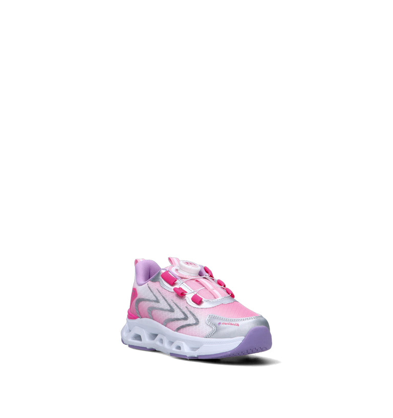 MELANIA Sneaker bimba rosa/argento