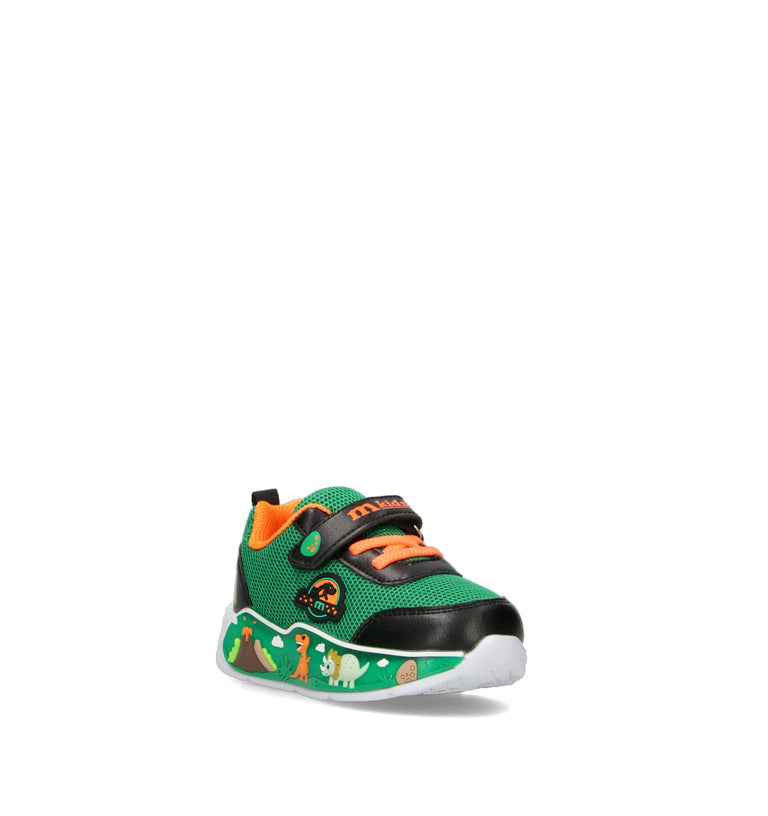 MELANIA Sneaker bimbo verde con luci