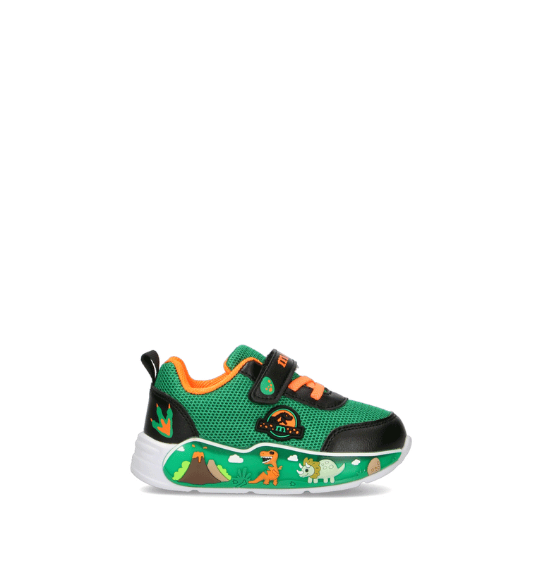MELANIA Sneaker bimbo verde con luci