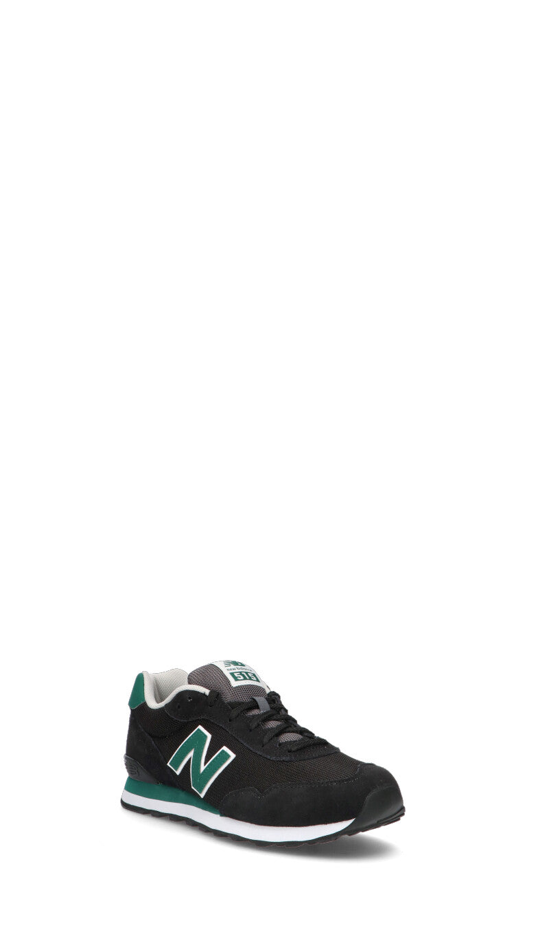 NEW BALANCE 515 Sneaker uomo nera e azzurra in suede