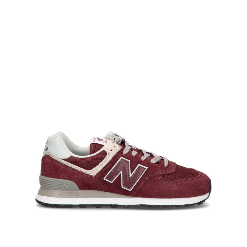 NEW BALANCE 574 Sneaker uomo rossa in suede