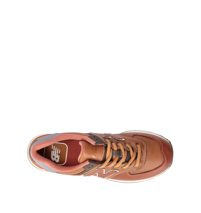 NEW BALANCE 574 Sneaker uomo marrone in pelle