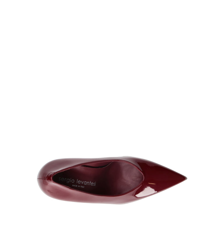 SERGIO LEVANTESI Décolleté donna bordeaux in pelle