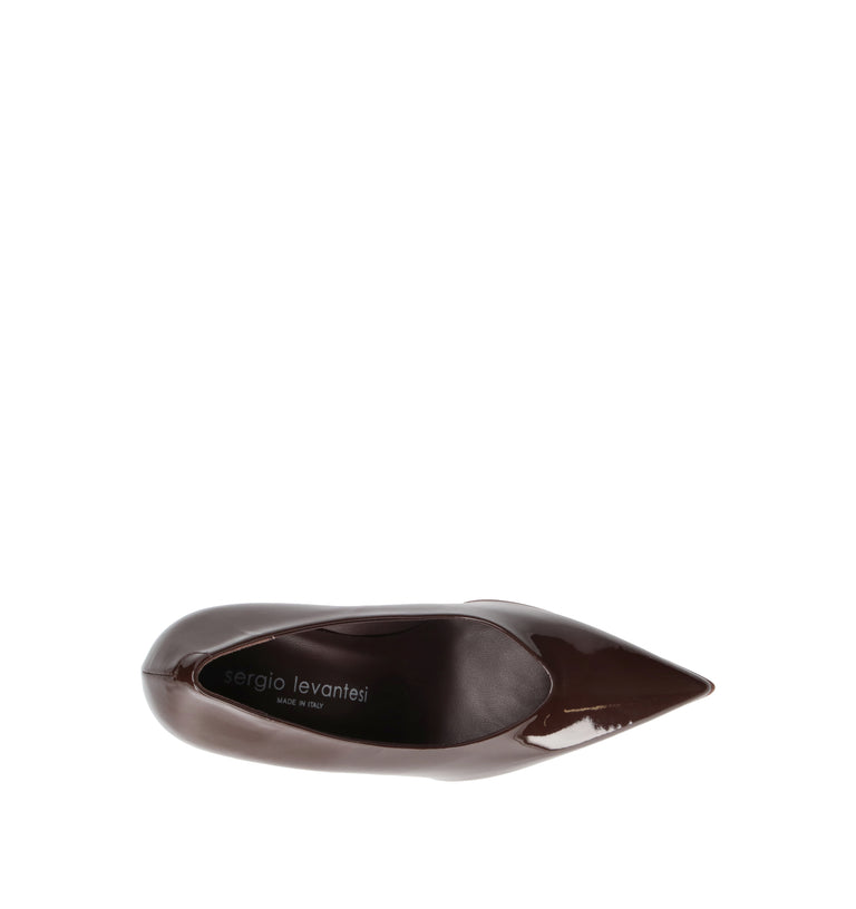 SERGIO LEVANTESI Décolleté donna testa di moro in pelle