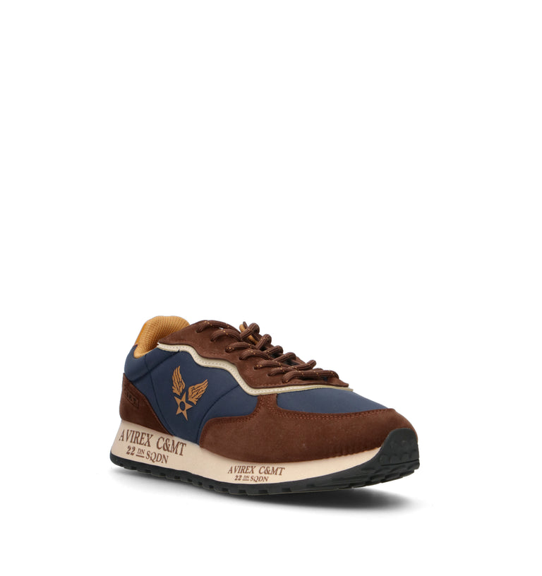 AVIREX Sneaker uomo marrone/blu