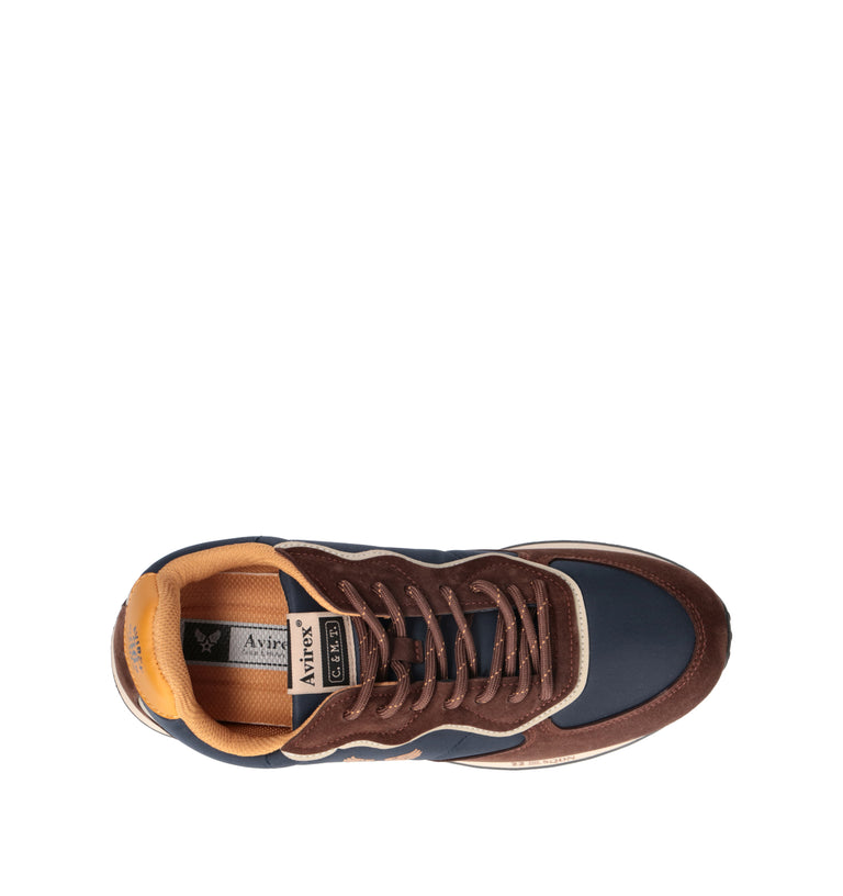 AVIREX Sneaker uomo marrone/blu