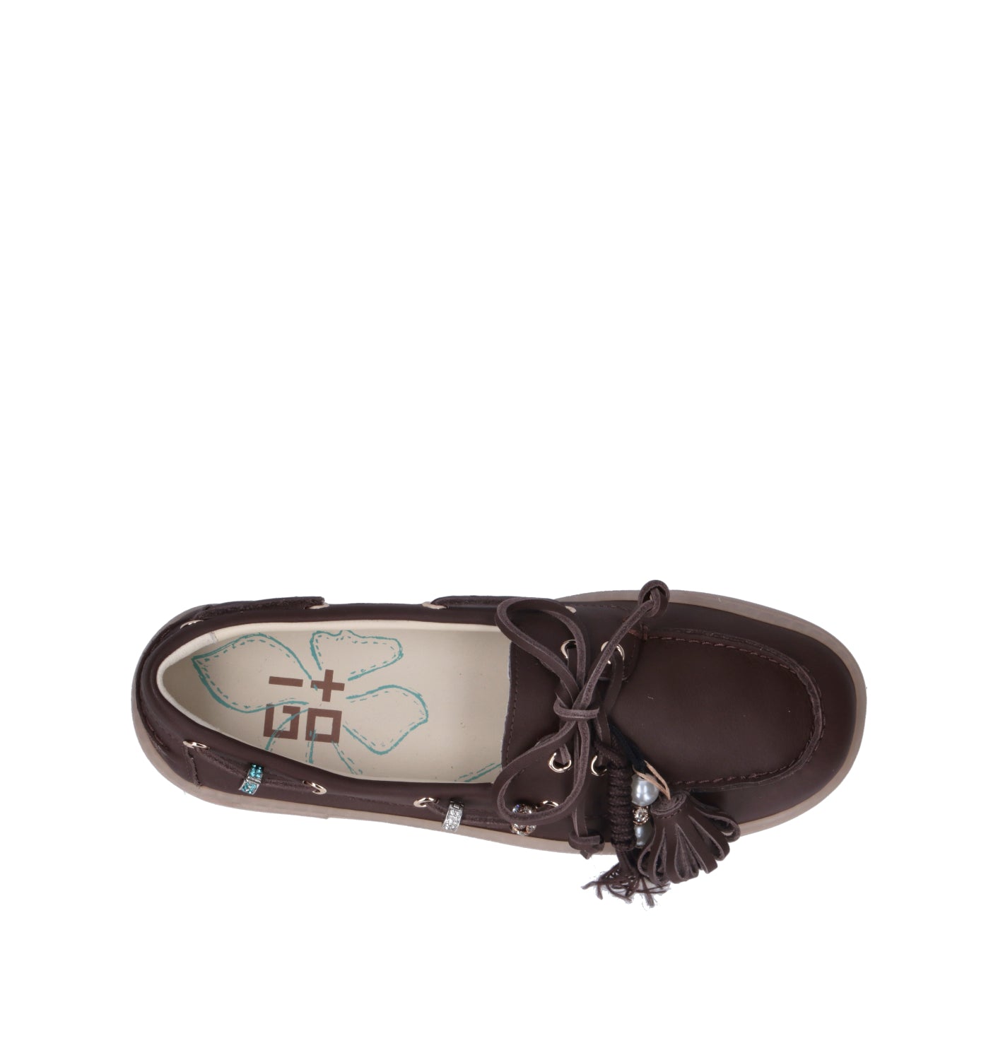 GIO+ Mocassino donna marrone in pelle