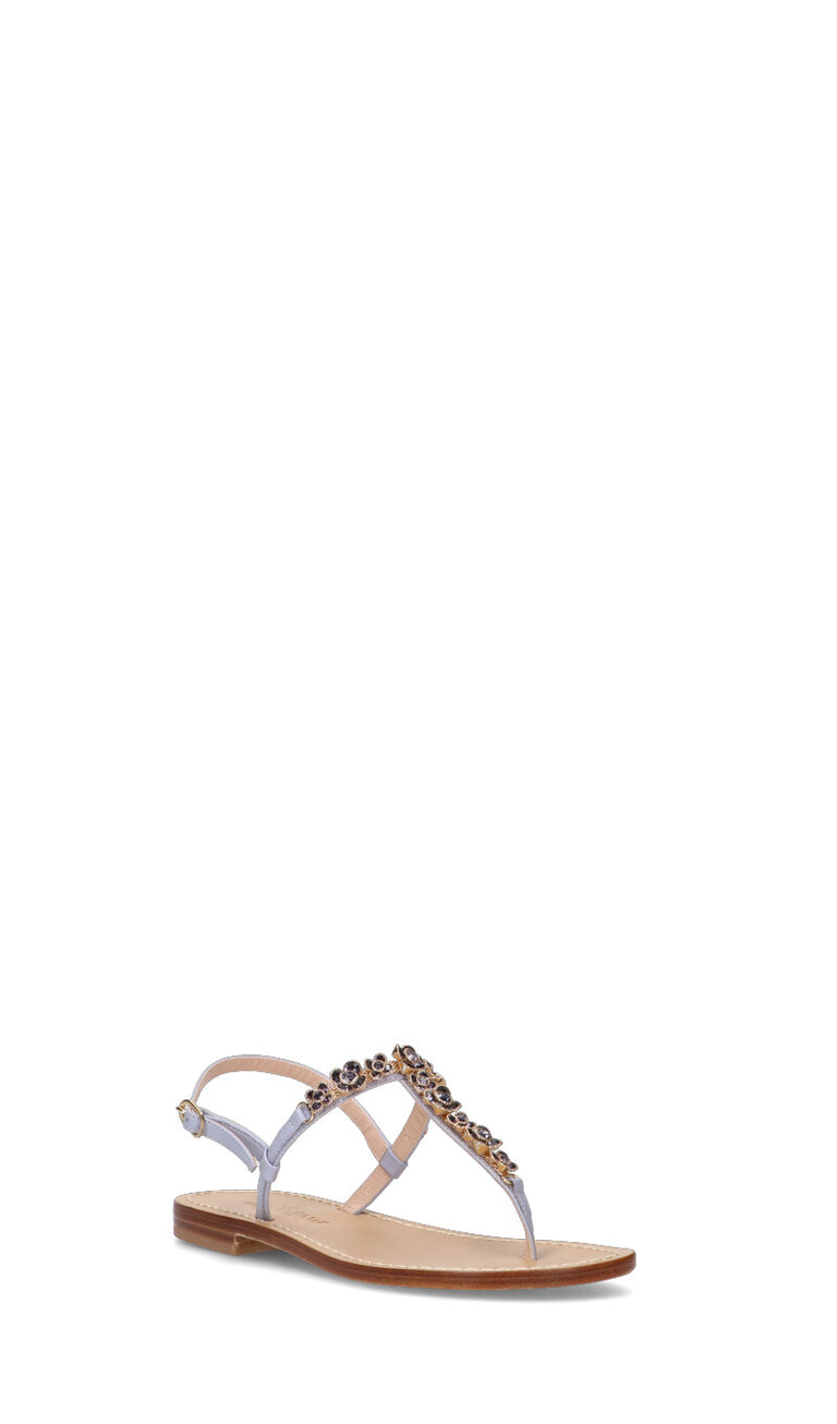 MODA POSITANO Sandalo donna glicine in pelle