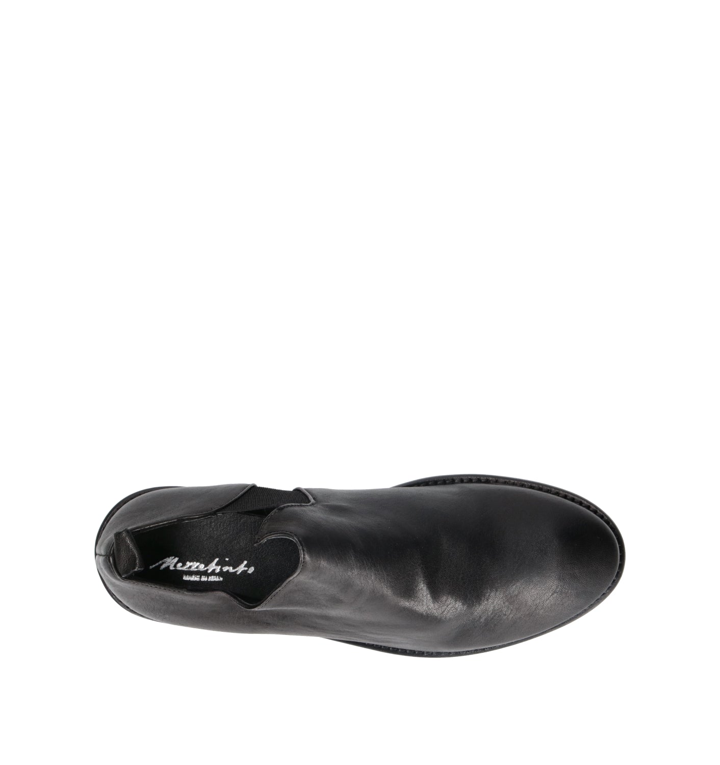 MEZZETINTE Stringata donna nera in pelle