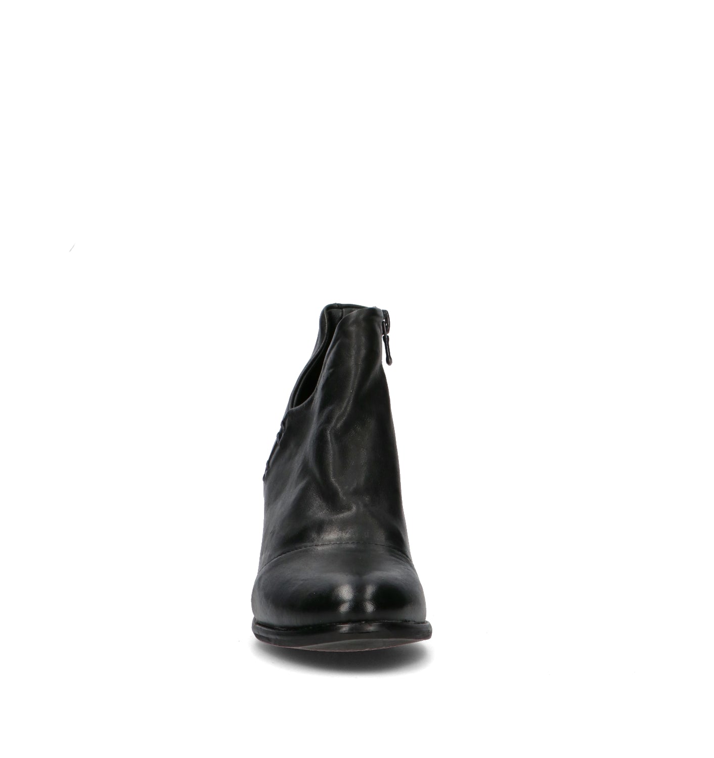 MEZZETINTE Tronchetto donna nero in pelle