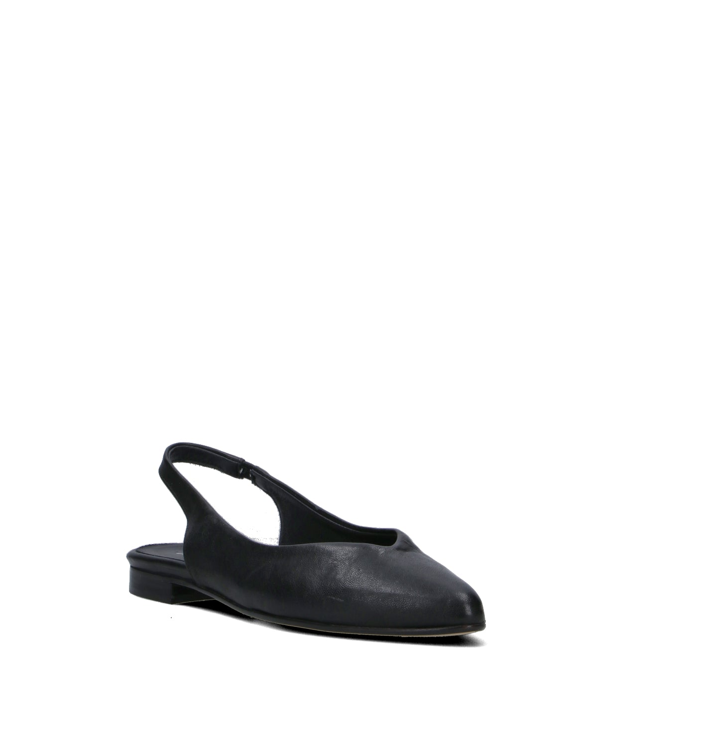 MEZZETINTE Slingback donna nera in pelle