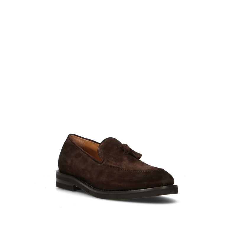 MEZZETINTE Mocassino uomo testa di moro in suede