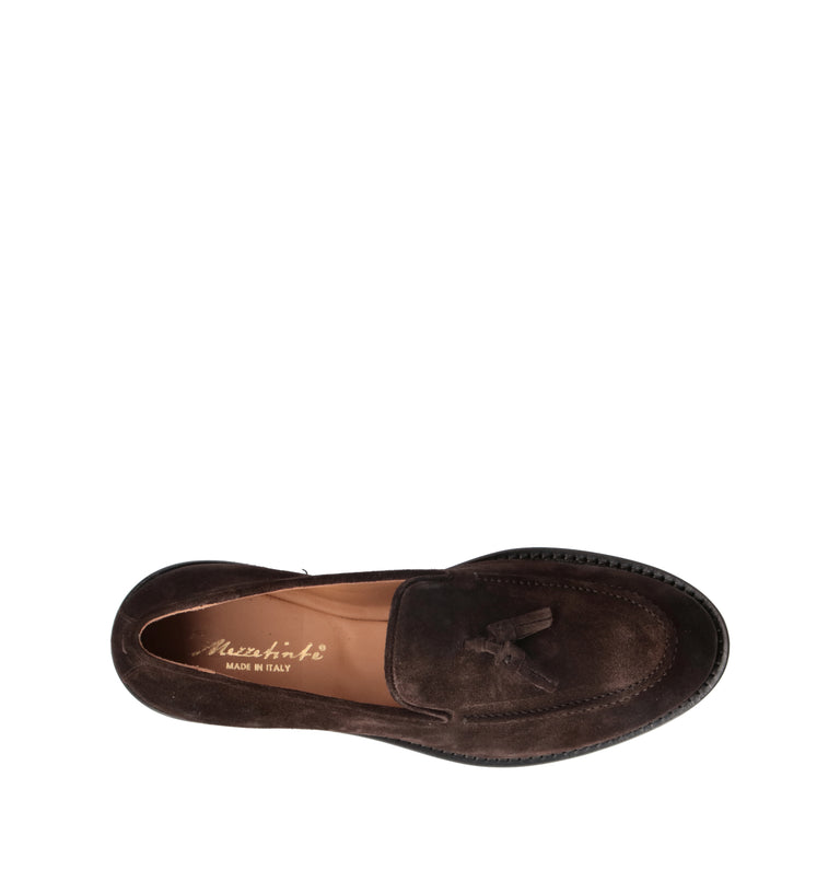 MEZZETINTE Mocassino uomo testa di moro in suede