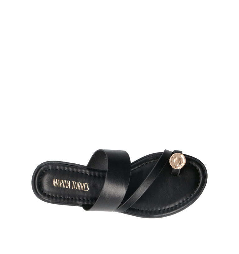 MARINA TORRES Ciabatta donna nera