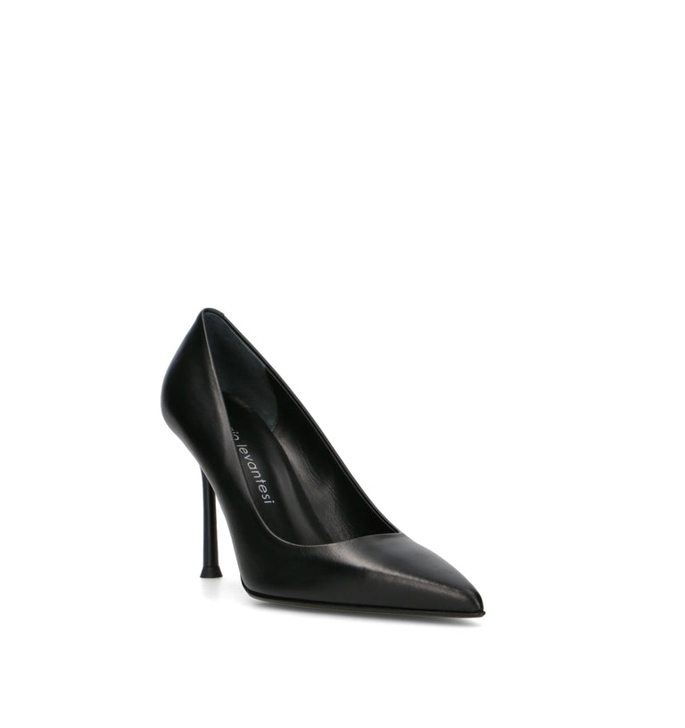 SERGIO LEVANTESI Décolleté donna nero in pelle