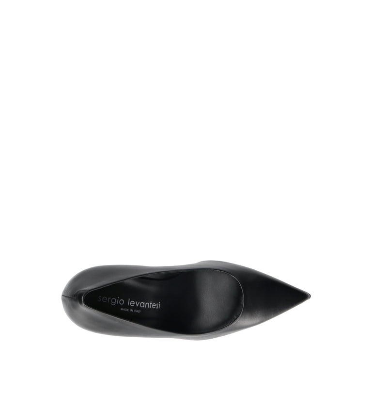 SERGIO LEVANTESI Décolleté donna nero in pelle