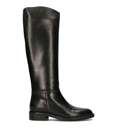 JULIE DEE Stivale donna nero in pelle