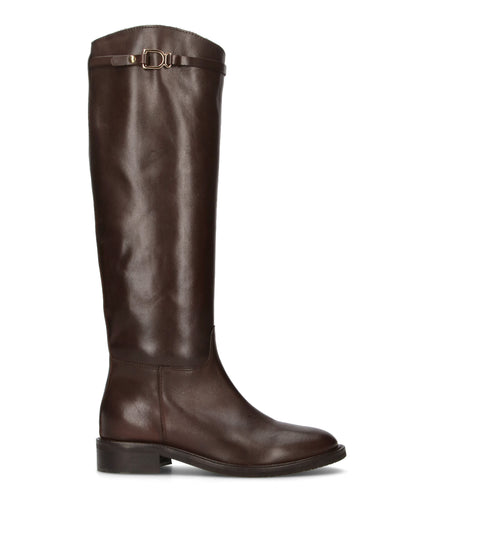 JULIE DEE Stivale donna marrone in pelle