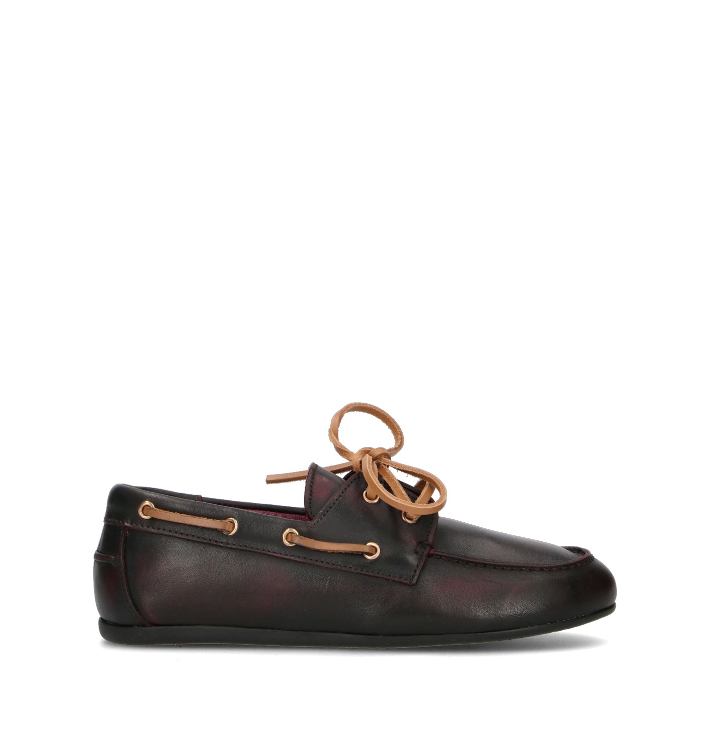 GRAFIA Scarpa barca donna bordeaux in pelle