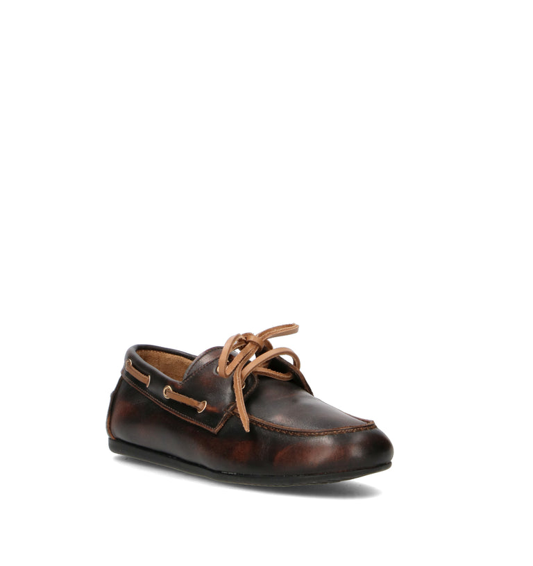 GRAFIA Scarpa barca donna tabacco in pelle