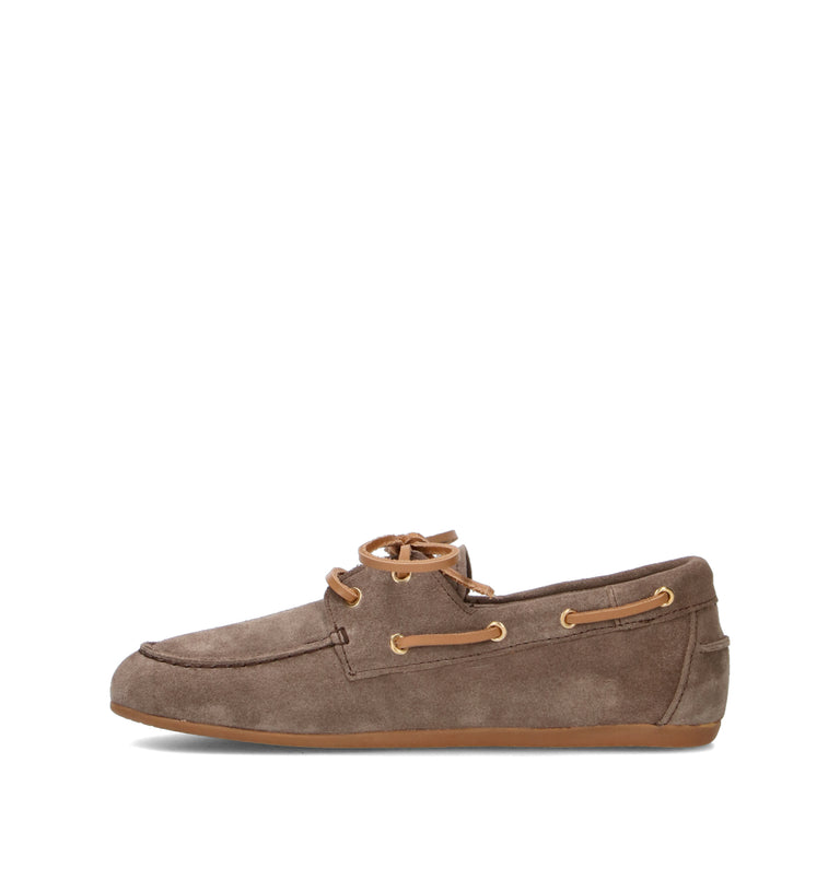 GRAFIA Scarpa barca donna taupe in suede