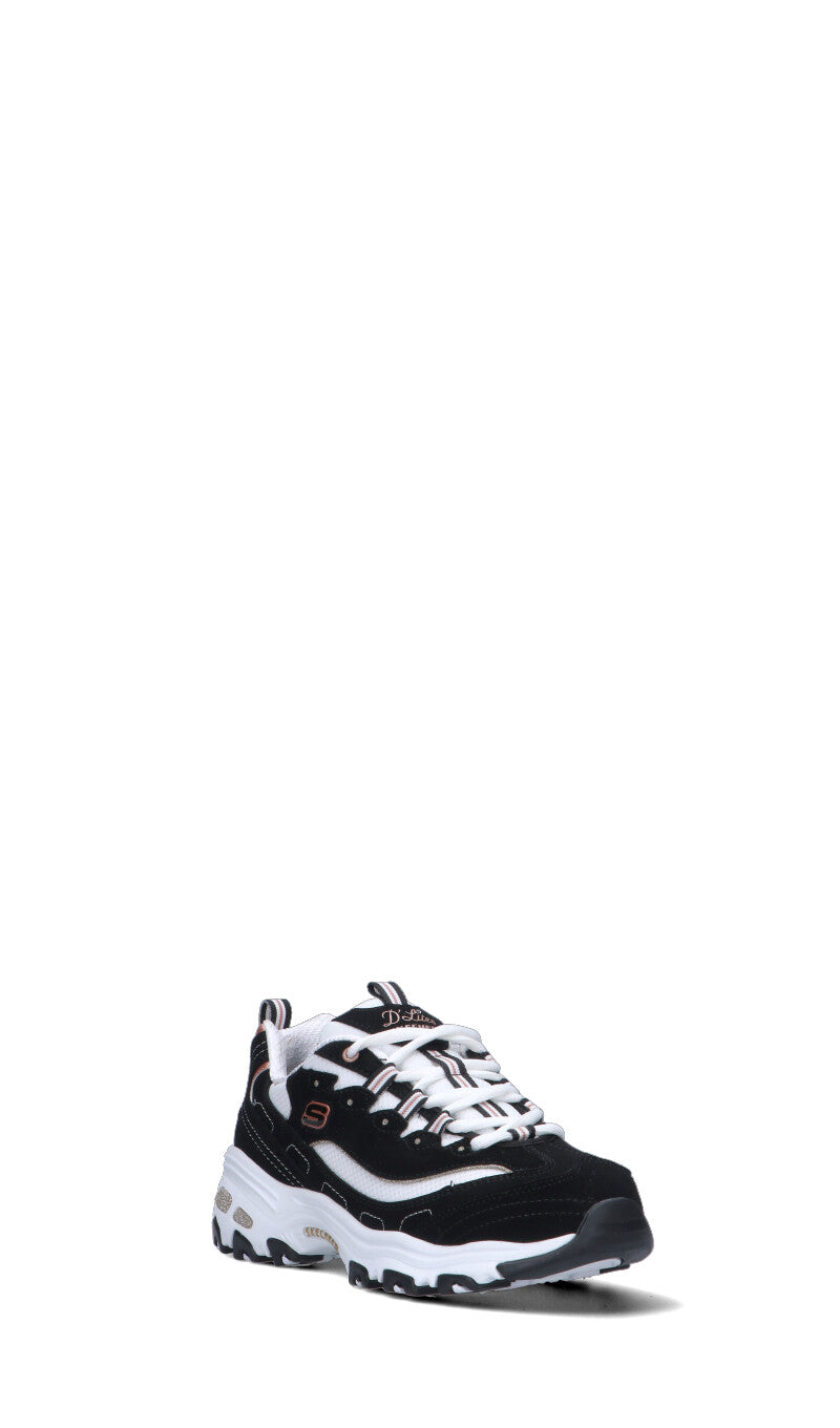 SKECHERS SPORT Sneaker donna nera/bianca in pelle