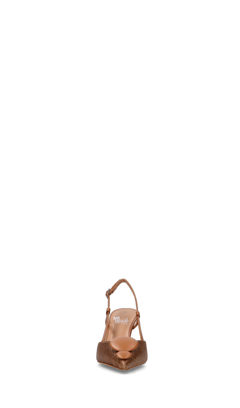 MARTINA T Slingback donna marrone in pelle