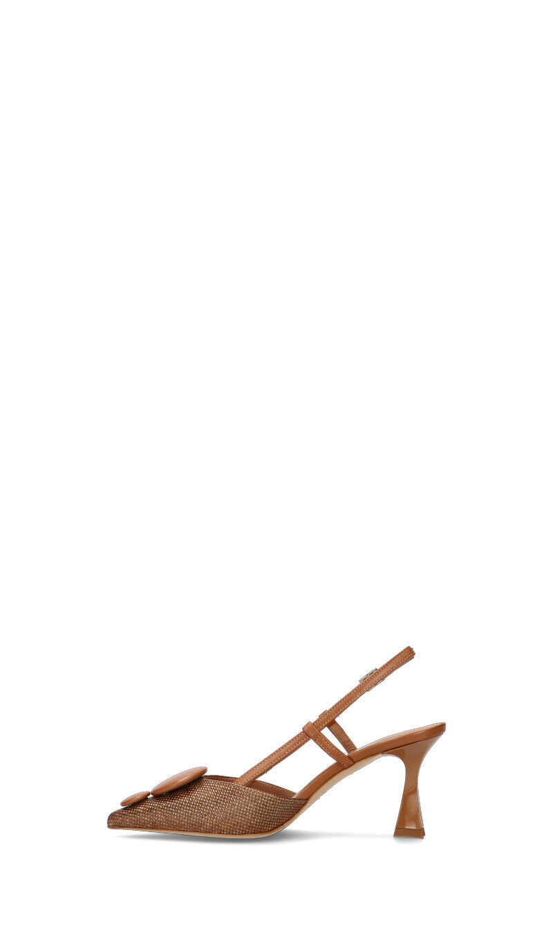 MARTINA T Slingback donna marrone in pelle