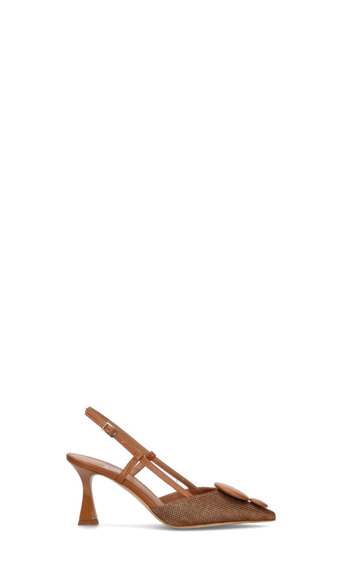 MARTINA T Slingback donna marrone in pelle