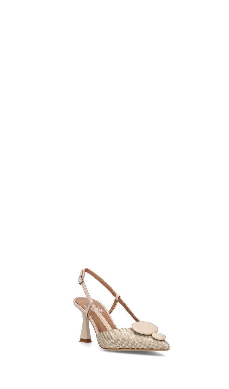 MARTINA T Slingback donna beige in pelle