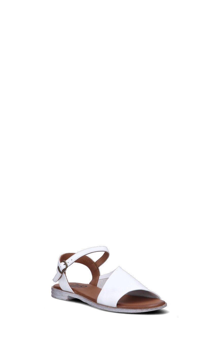 BUENO Sandalo donna bianco in pelle
