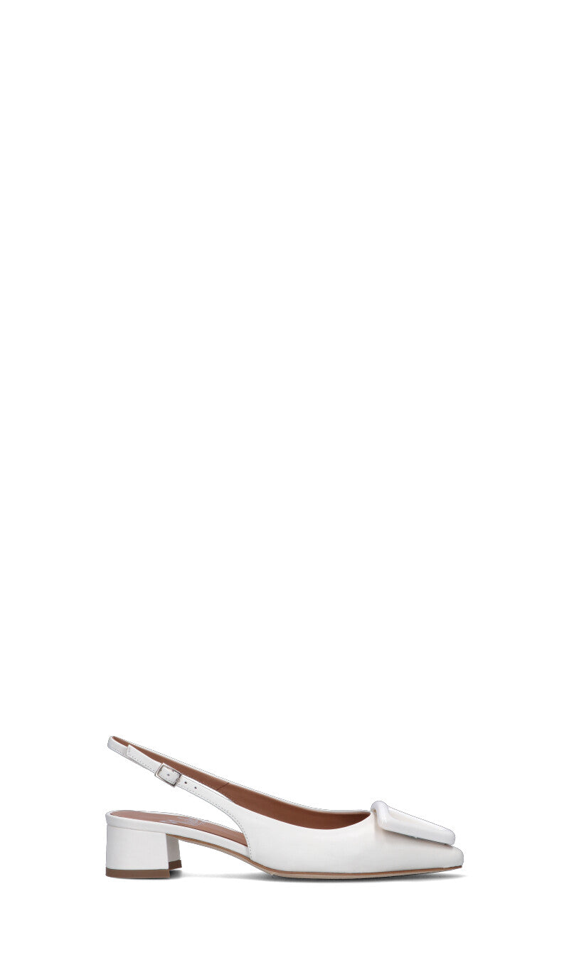 MARTINA T Slingback donna bianca in pelle