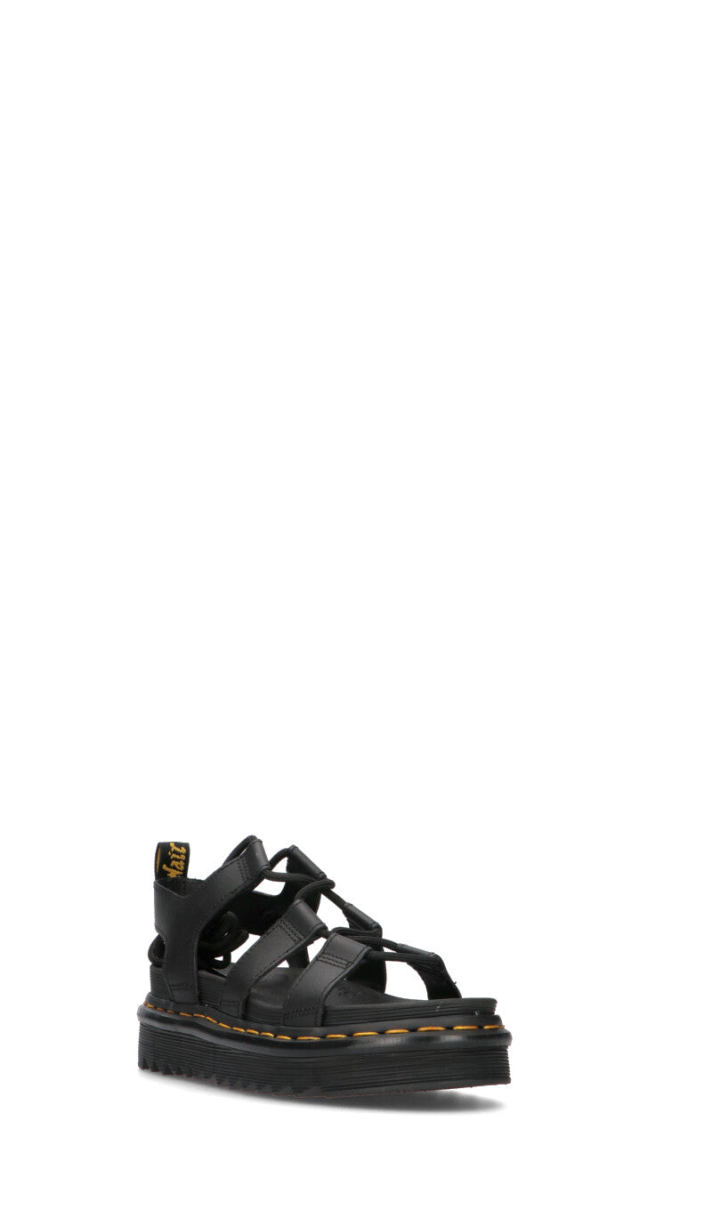 DR. MARTENS Sandalo donna alla schiava nero in pelle
