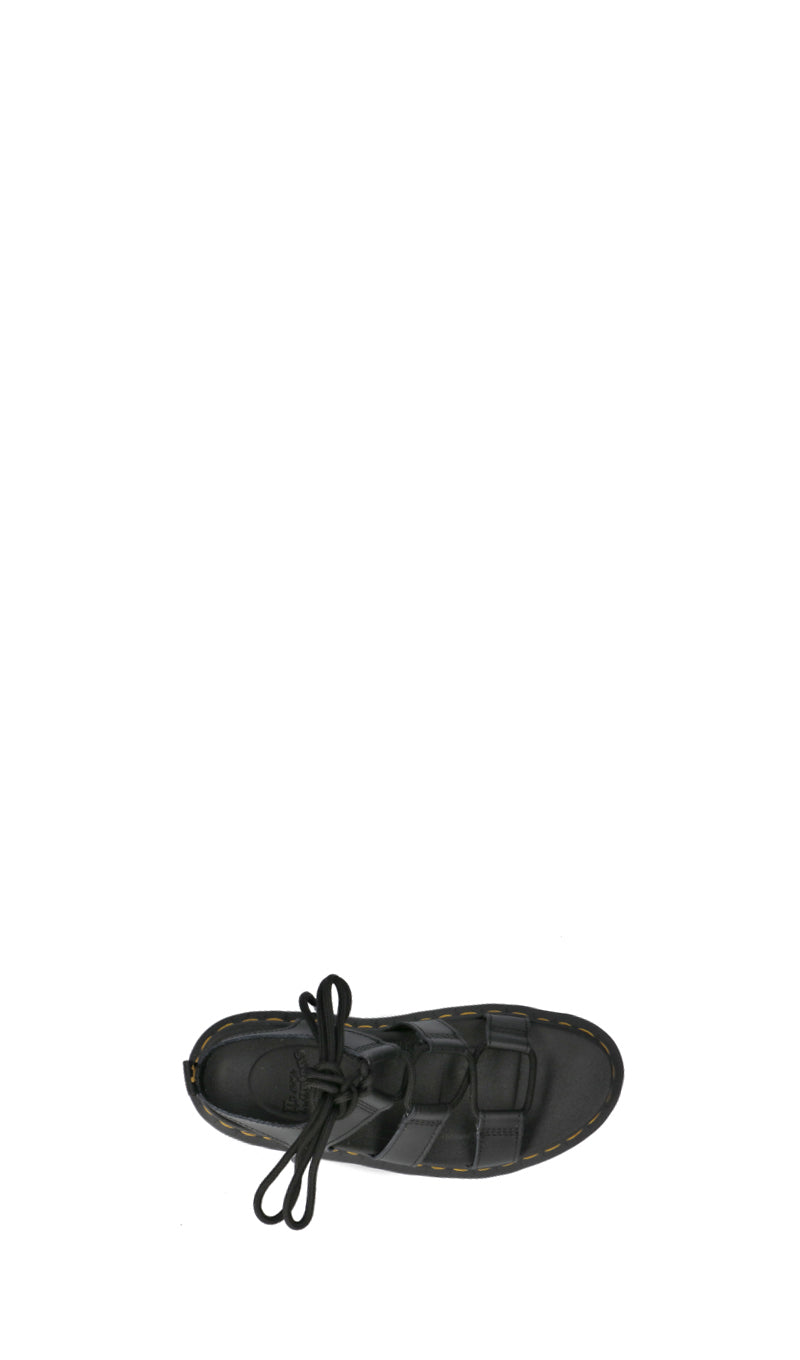 DR. MARTENS Sandalo donna alla schiava nero in pelle