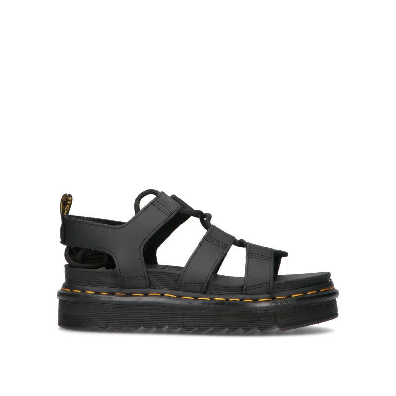 DR. MARTENS Sandalo donna alla schiava nero in pelle
