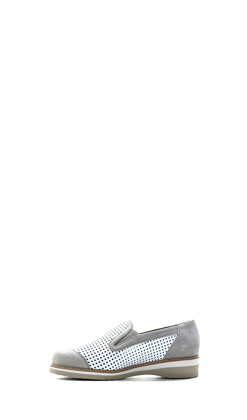 IMPRONTA TOMASI Mocassino donna bianco/grigio