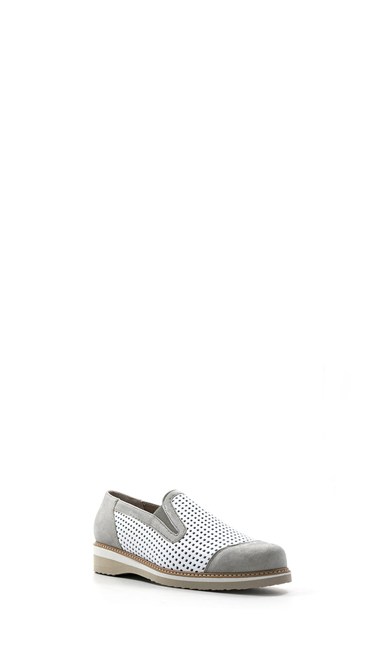 IMPRONTA TOMASI Mocassino donna bianco/grigio