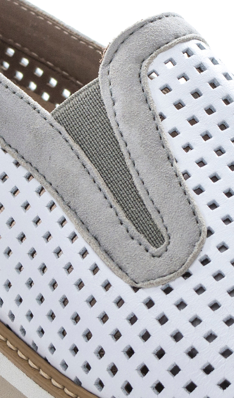 IMPRONTA TOMASI Mocassino donna bianco/grigio