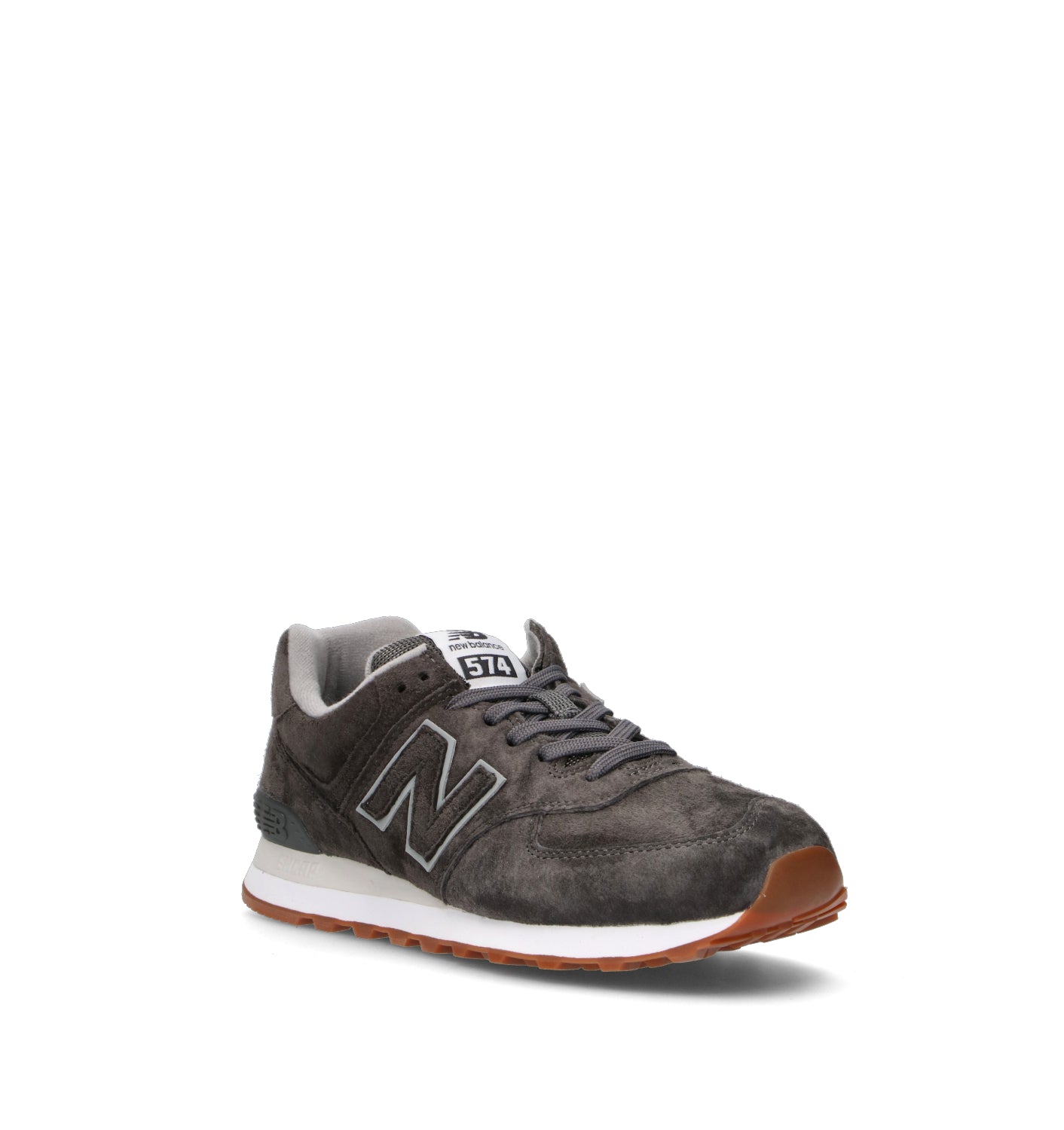 NEW BALANCE 574 Sneaker uomo nera in suede