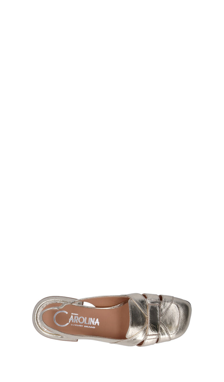 DONNA CAROLINA Slingback donna oro in pelle