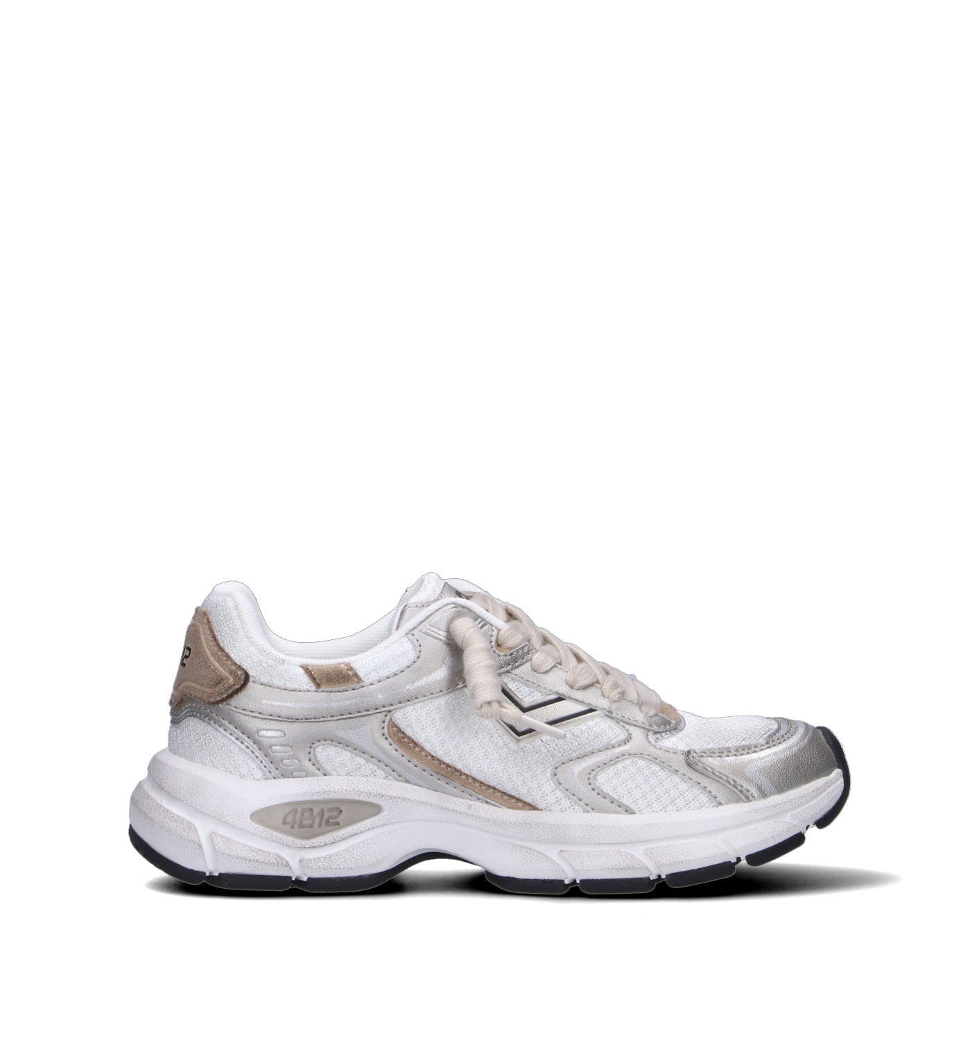 QUATTROBARRADODICI Sneaker donna platino