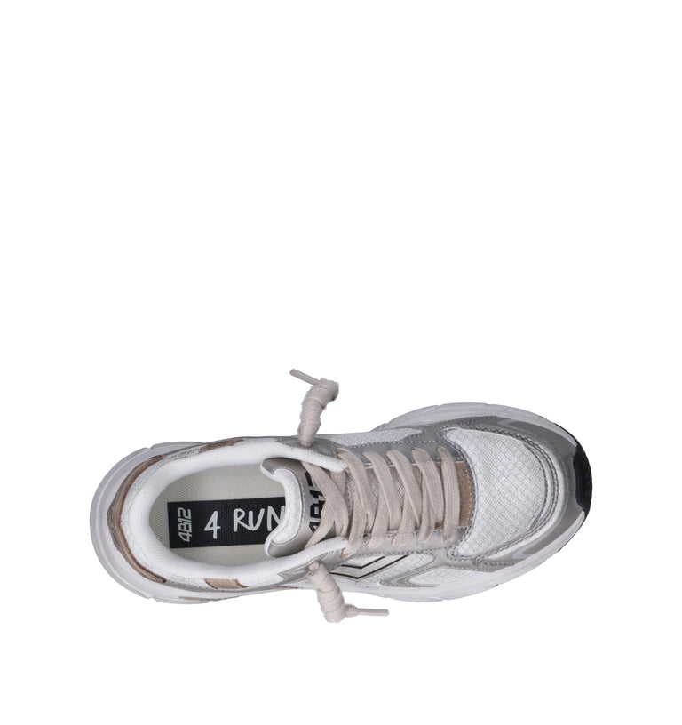 QUATTROBARRADODICI Sneaker donna platino
